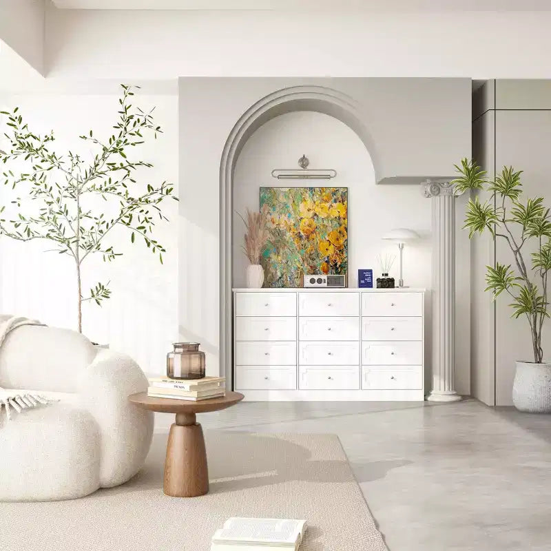 12-Drawer Large Dresser Storage Cabinet, Chest of Drawers, Large-Capacity Organizer for Multi-Room Storage & Decor