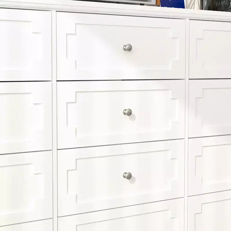 12-Drawer Large Dresser Storage Cabinet, Chest of Drawers, Large-Capacity Organizer for Multi-Room Storage & Decor