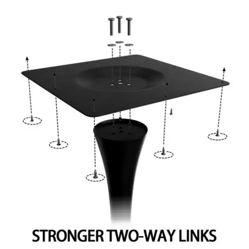 Round Dining Table End Table with Thickened Tabletop and Steel Base, Modern Bistro Table for Kitchen, Living Room, Walnut, 23.6*19.7*29.1