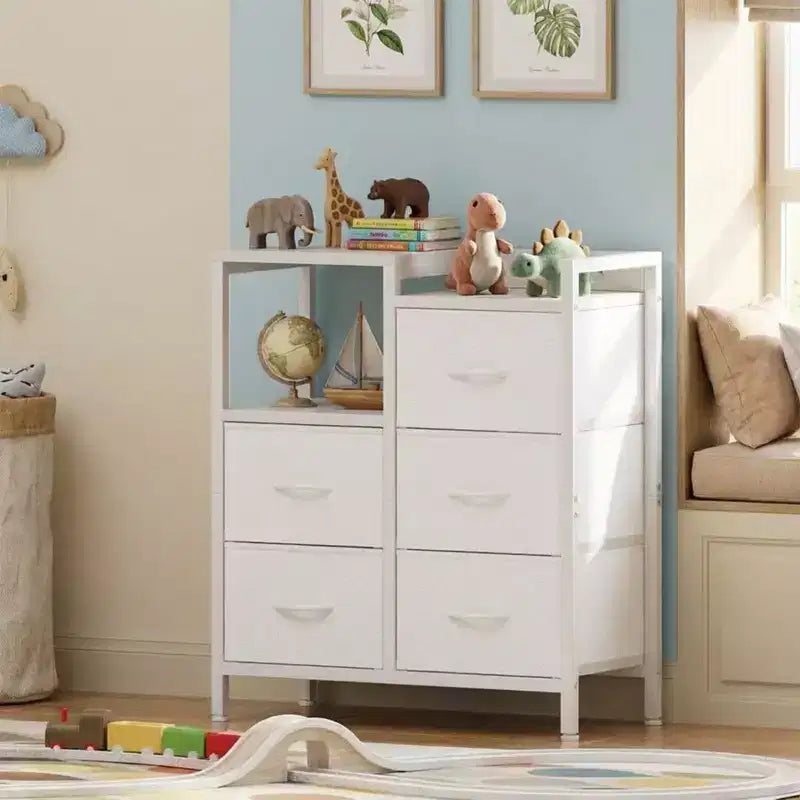5-layer movable filing cabinet with open storage shelves, a filing cabinet for home office organization, office storage organizer