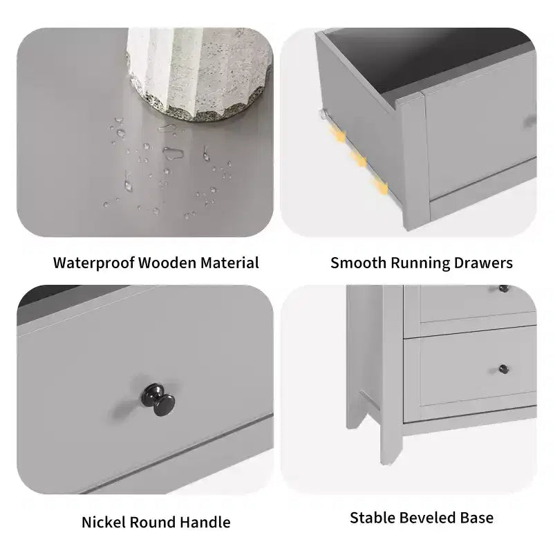 6 Drawer Dresser for Bedroom, Simply Modern Chest of Drawers, Wood Storage Large Dresser with Deep Drawers for Living Room, Hallway Entryway