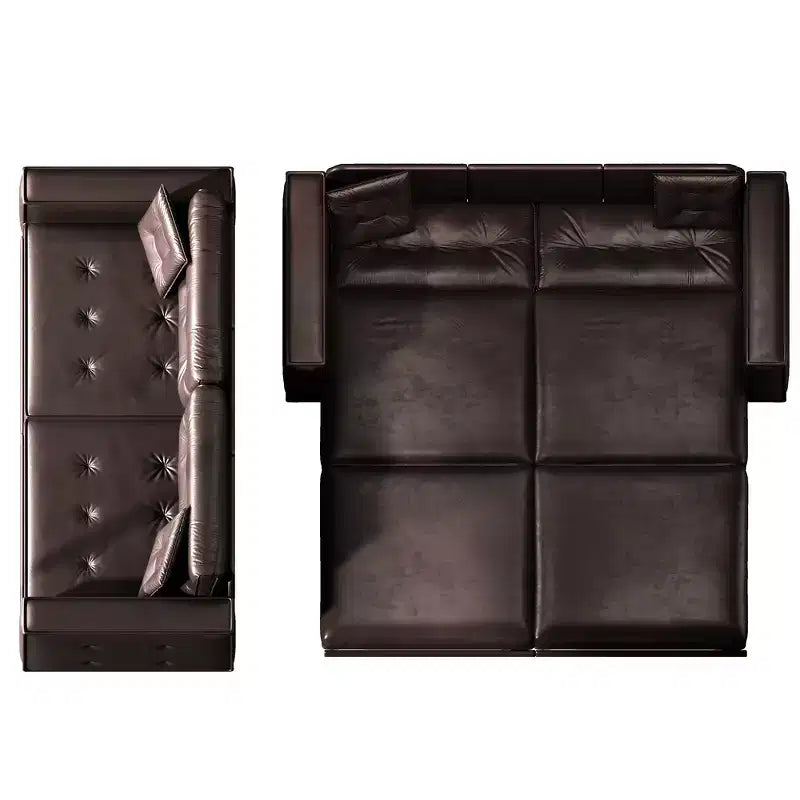 92.1" King Size Pull Out Sleeper Sofa Bed, 3-in-1 Faux Leather Convertible Sofa Couch with 2 Pillows