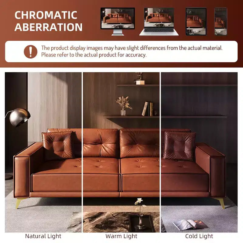 92.1" King Size Pull Out Sleeper Sofa Bed, 3-in-1 Faux Leather Convertible Sofa Couch with 2 Pillows