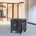 Foldable Rolling Utility Cart, 110 lb Capacity Portable Crate with Telescoping Handle and 4 Swivel Wheels, Black