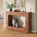 AMERLIFE Burl Wood Console Table with Storage, Narrow Entryway Sofa Table for Living Room, Hallway, Foyer & Office