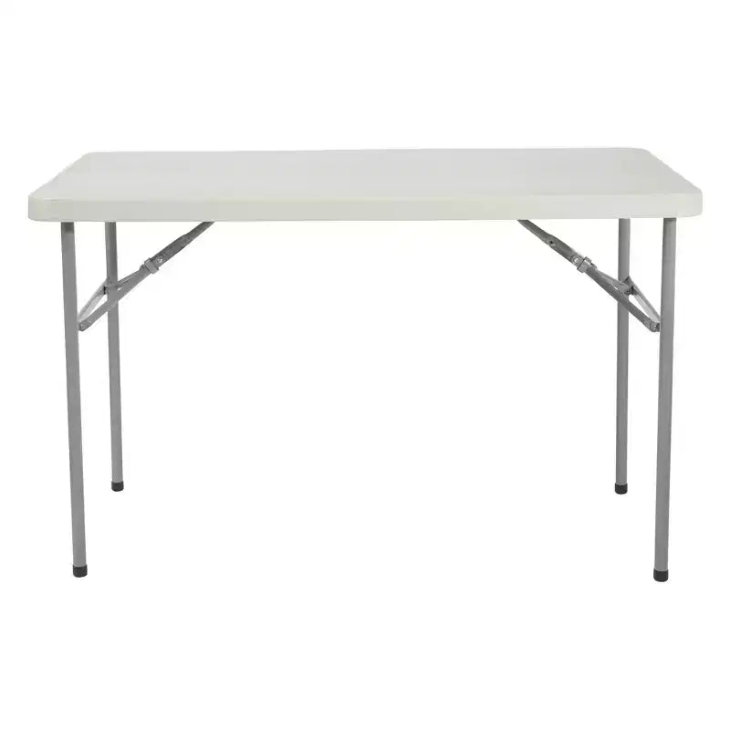 4-Foot Resin Multi Purpose Folding Table, Light Gray