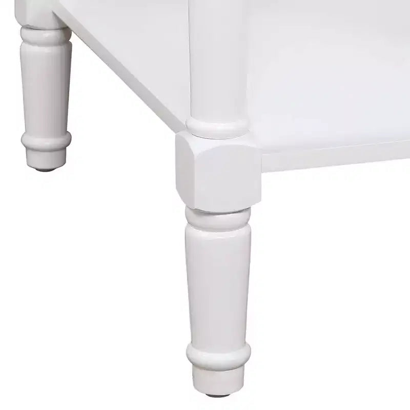 End Table with Charging Station, Black