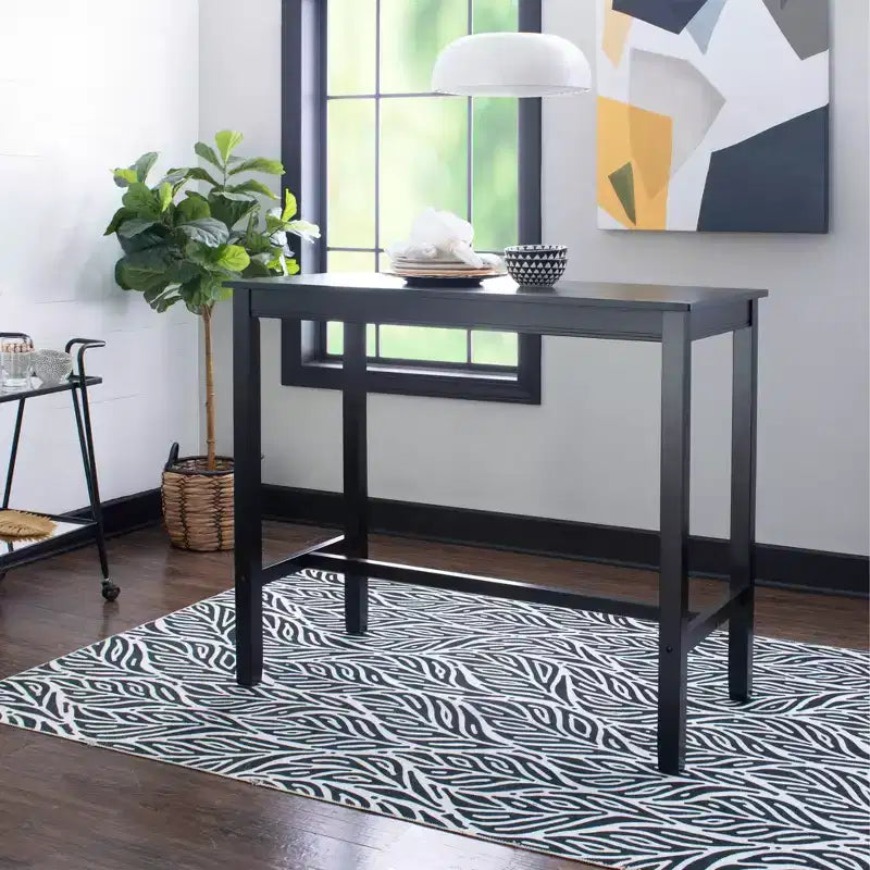 42" Bar Height Pub Table, Black
