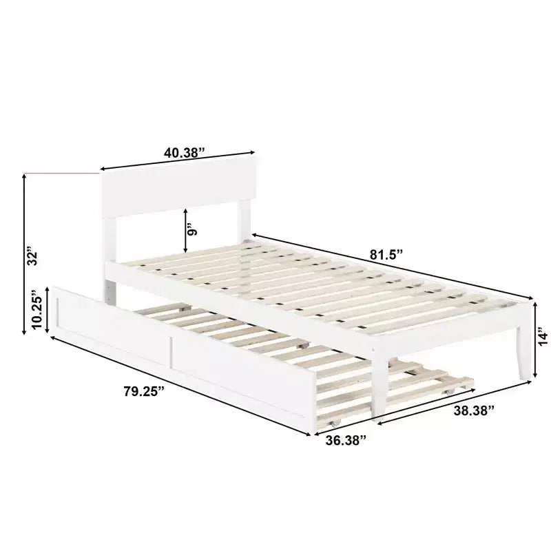 Twin Bed with Twin XL Trundle Bed