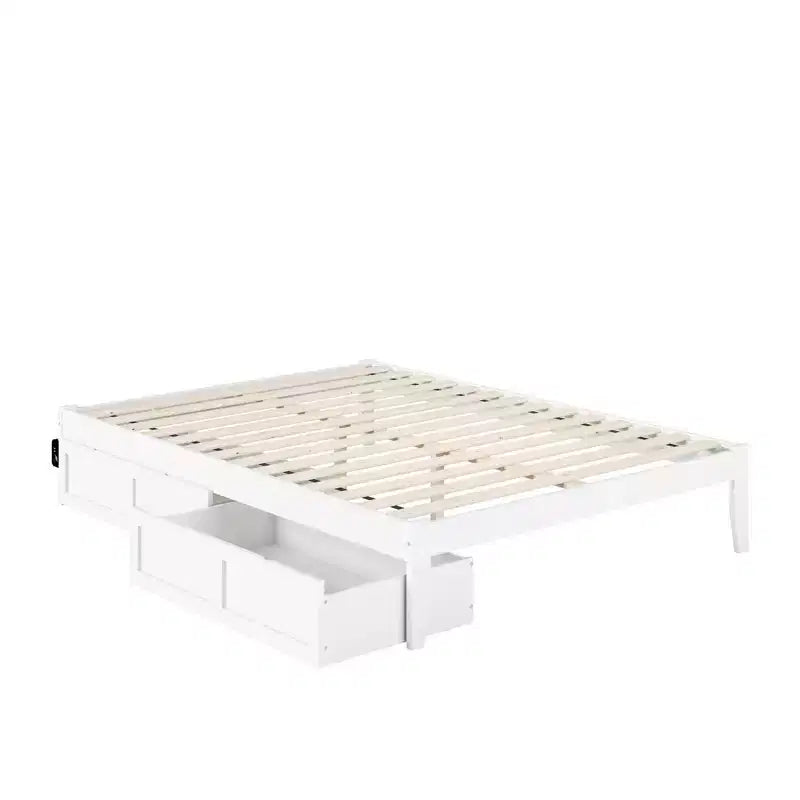 Full Size Bed with USB Turbo Charger and 2 Extra Long Drawers