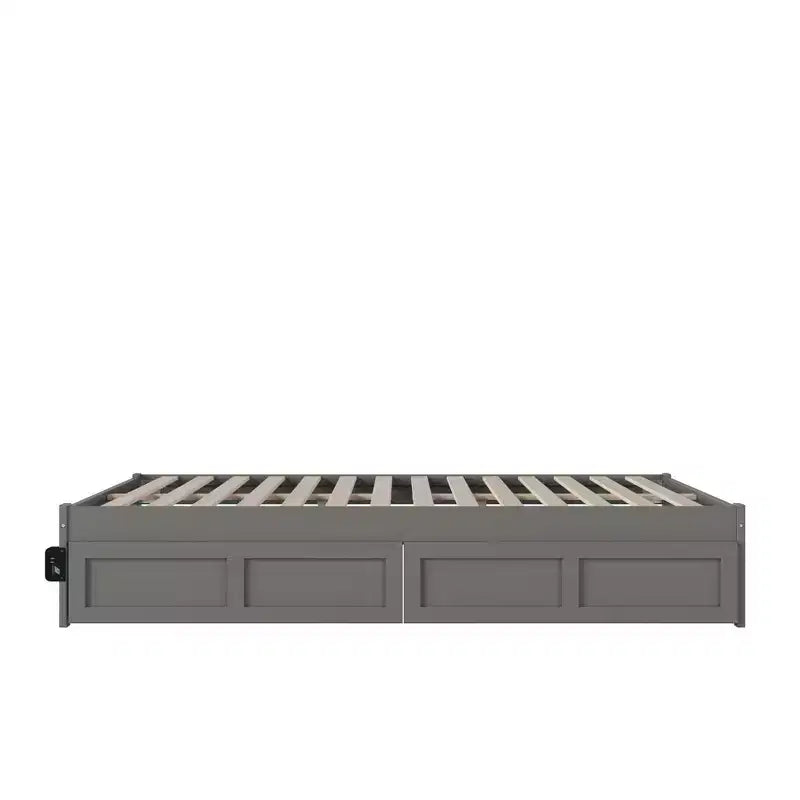 Full Size Bed with USB Turbo Charger and 2 Extra Long Drawers