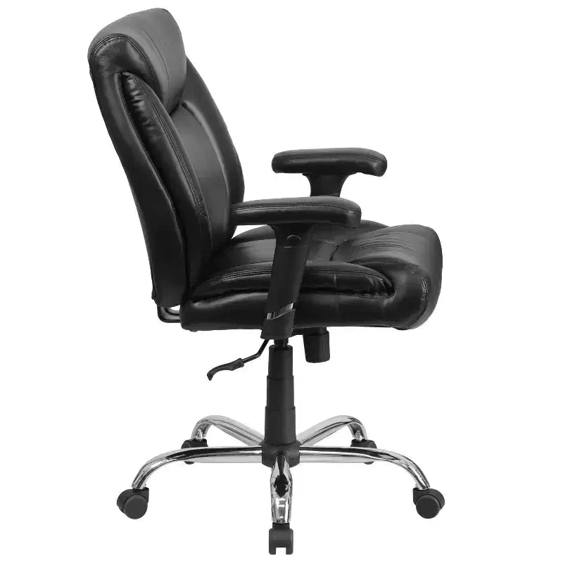 Big & Tall 400 lb. Rated Swivel Ergonomic Task Office Chair with Deep Tufted Seating and Adjustable Arms