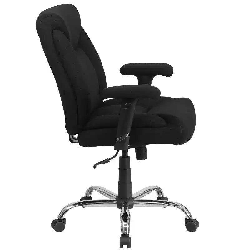 Big & Tall 400 lb. Rated Swivel Ergonomic Task Office Chair with Deep Tufted Seating and Adjustable Arms