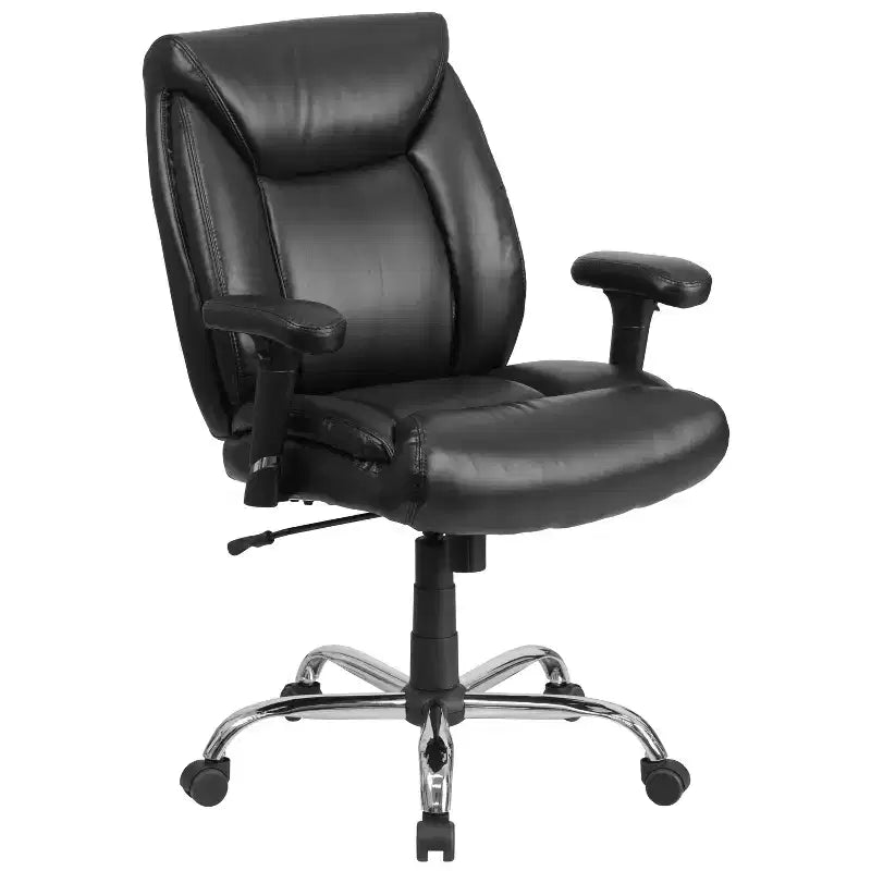 Big & Tall 400 lb. Rated Swivel Ergonomic Task Office Chair with Deep Tufted Seating and Adjustable Arms