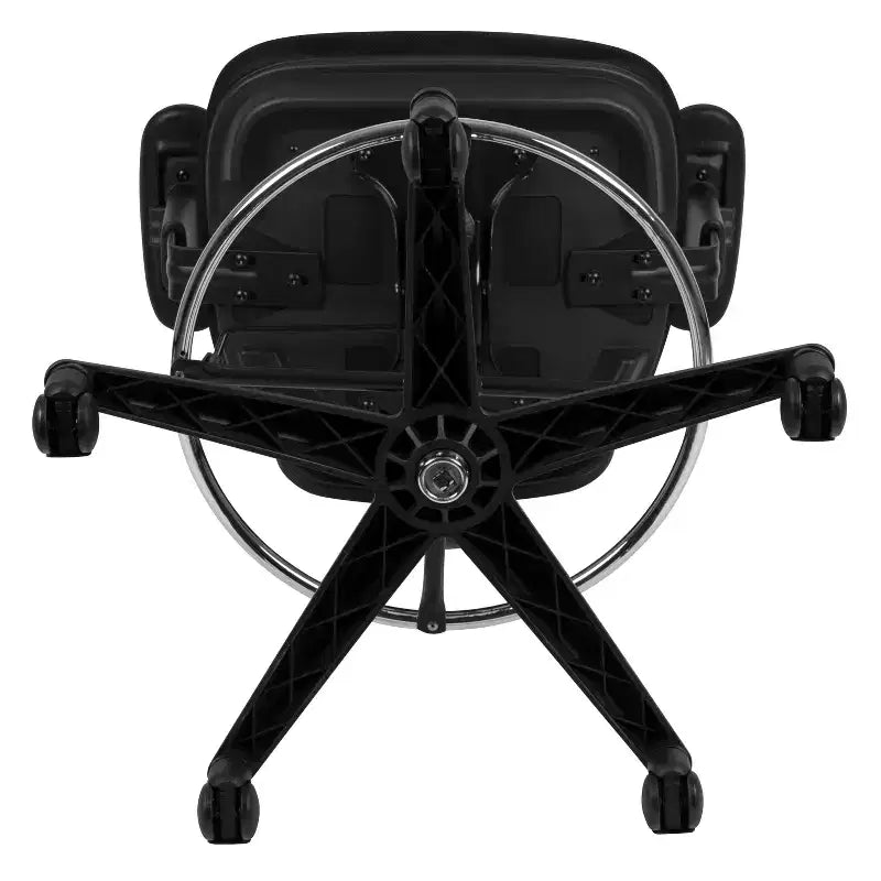Mid-Back Mesh Ergonomic Drafting Chair with Adjustable Chrome Foot Ring, Adjustable Arms