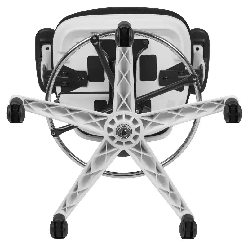 Mid-Back Mesh Ergonomic Drafting Chair with Adjustable Chrome Foot Ring, Adjustable Arms