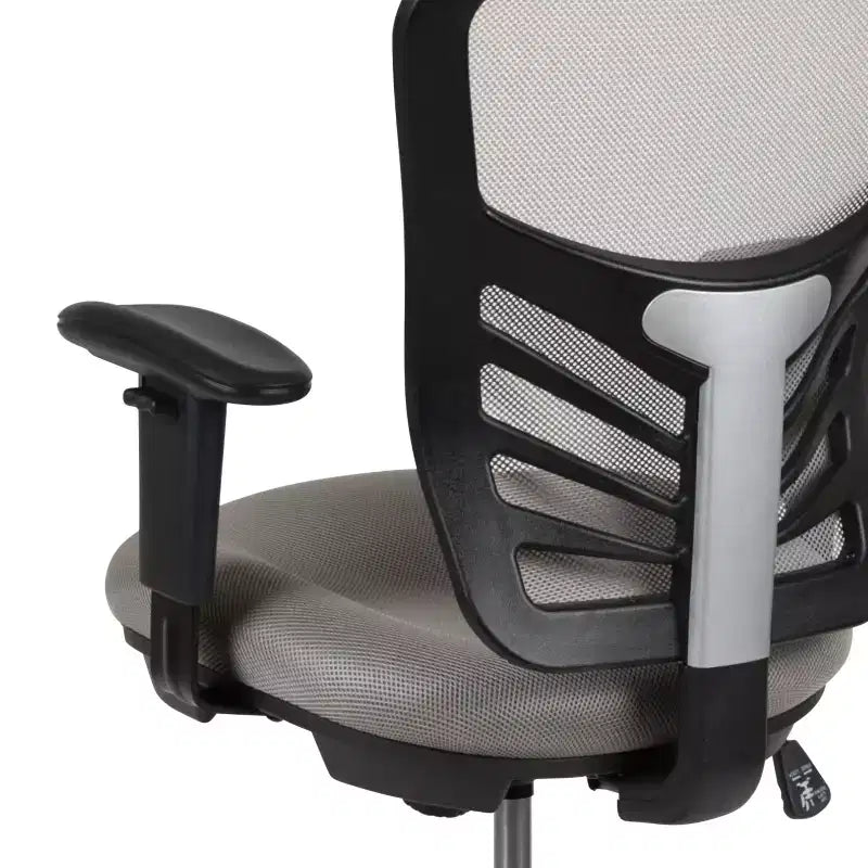 Mid-Back Mesh Ergonomic Drafting Chair with Adjustable Chrome Foot Ring, Adjustable Arms