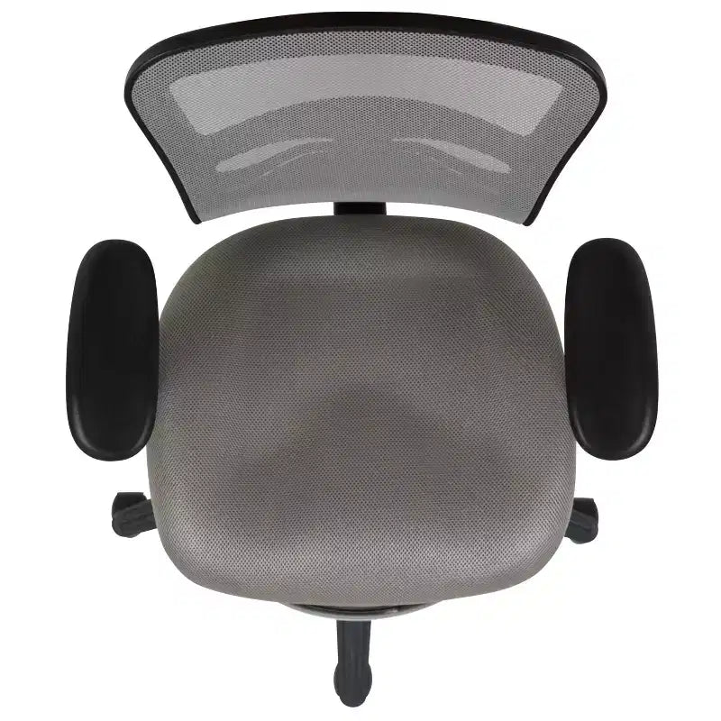 Mid-Back Mesh Ergonomic Drafting Chair with Adjustable Chrome Foot Ring, Adjustable Arms