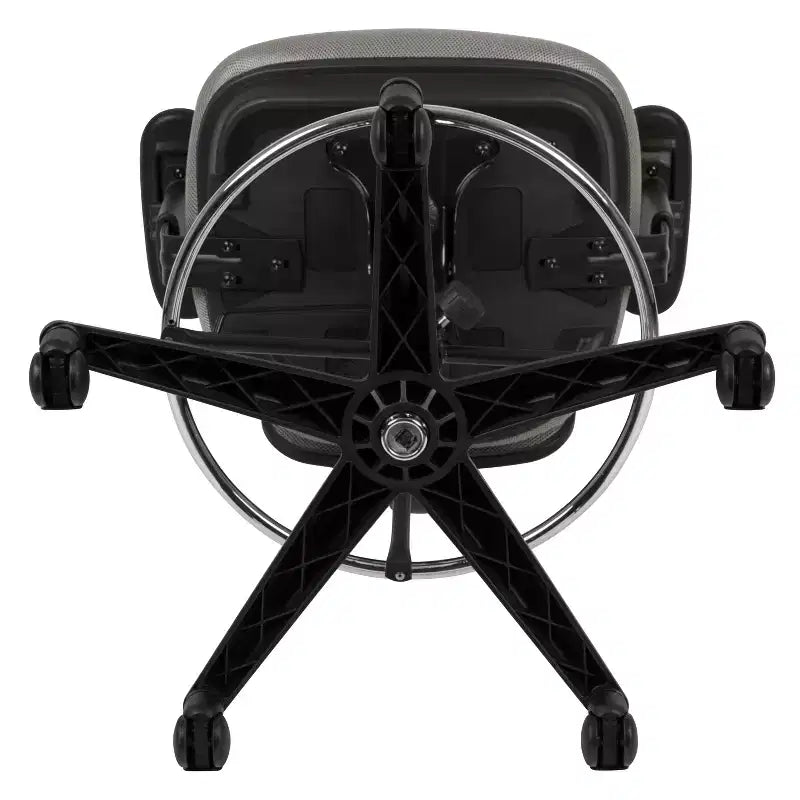 Mid-Back Mesh Ergonomic Drafting Chair with Adjustable Chrome Foot Ring, Adjustable Arms