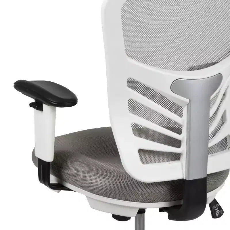 Mid-Back Mesh Ergonomic Drafting Chair with Adjustable Chrome Foot Ring, Adjustable Arms