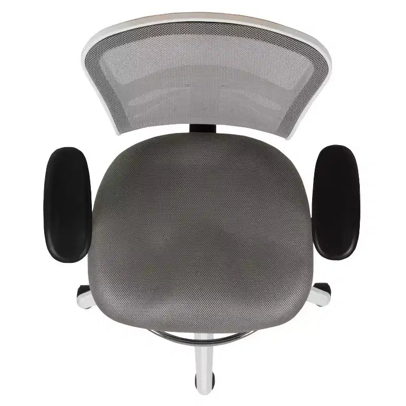 Mid-Back Mesh Ergonomic Drafting Chair with Adjustable Chrome Foot Ring, Adjustable Arms