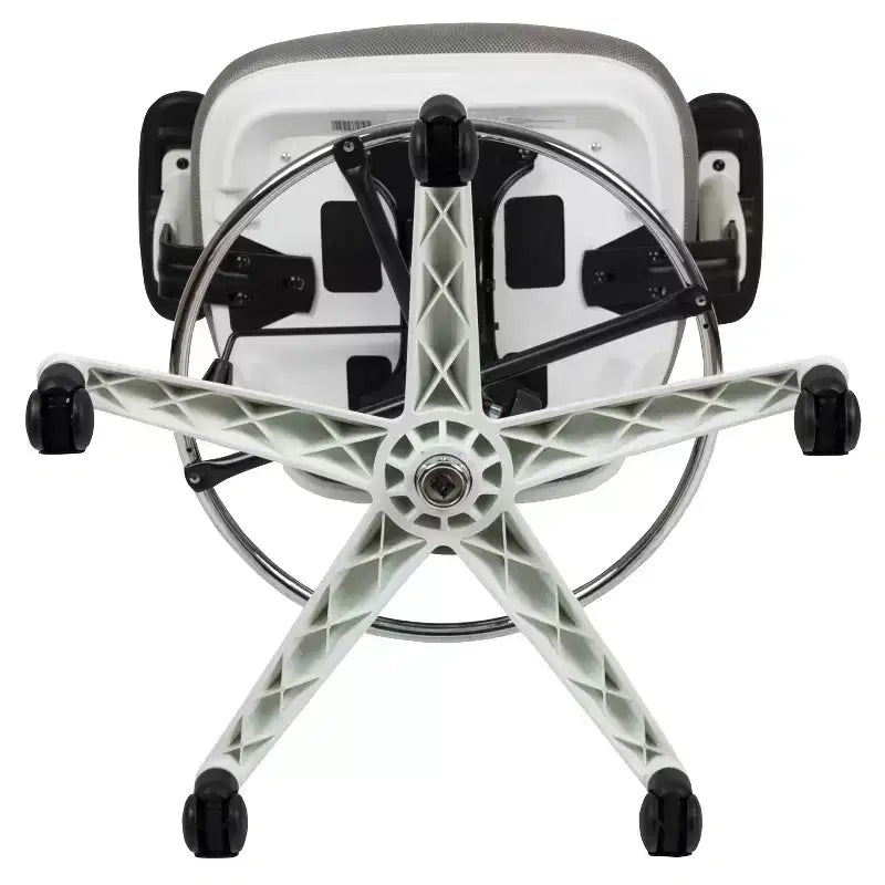 Mid-Back Mesh Ergonomic Drafting Chair with Adjustable Chrome Foot Ring, Adjustable Arms