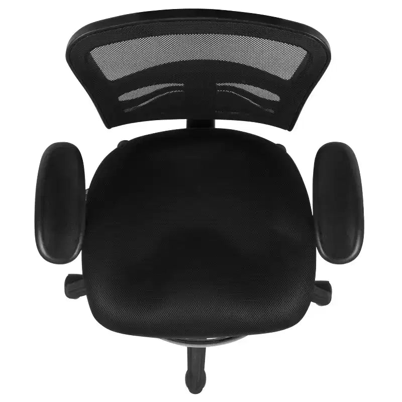 Mid-Back Mesh Ergonomic Drafting Chair with Adjustable Chrome Foot Ring, Adjustable Arms
