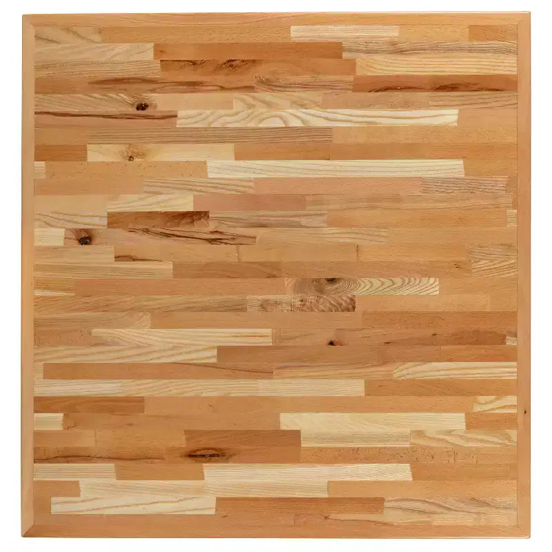 Square Butcher Block Style Table Top