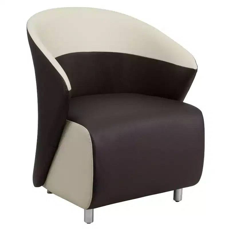 Emma and Oliver Home Office Curved Barrel Back Lounge Chair