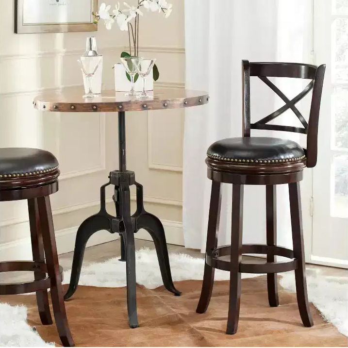 Swivel Bar Stool, Cappuccino/Black